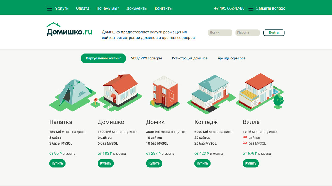 Скриншот сайта Домишко.ru